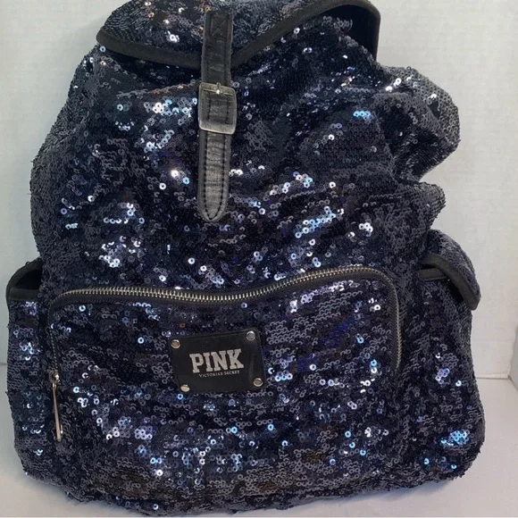 Victoria\'s Secret Black Sequin Backpack Victoria main image 3